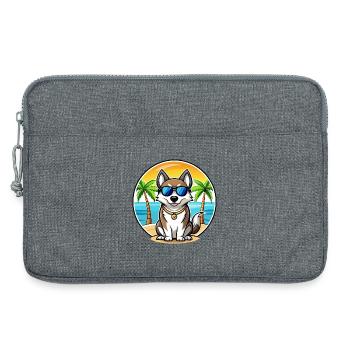 Ostsibirische Laika-Hunderasse Cartoon-Sonnenbrille - Laptoptasche 13" - Grau meliert - Vorne