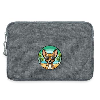 Cirneco Dell Etna Hunderasse Cartoon Sonnenbrille Strand - Laptoptasche 13" - Grau meliert - Vorne