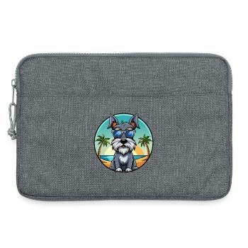Standard Schnauzer Hunderasse Cartoon Sonnenbrille - Laptoptasche 13" - Grau meliert - Vorne