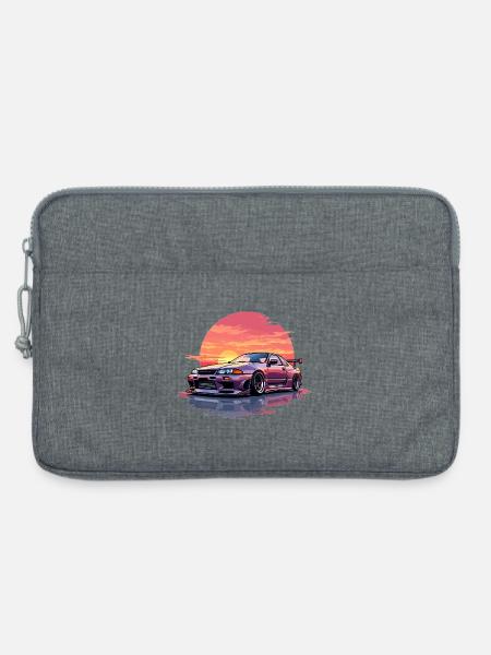 Skyline Sonnenuntergang - Laptoptasche 13" - Grau meliert