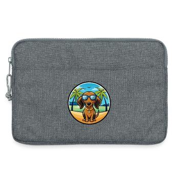 Alpine Dachsbracke Hunderasse Cartoon Sonnenbrille - Laptoptasche 13" - Grau meliert - Vorne