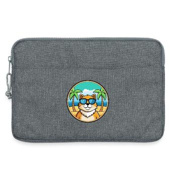 Ragamuffin Katzenrasse Cartoon Sonnenbrille Strand - Laptoptasche 13" - Grau meliert - Vorne