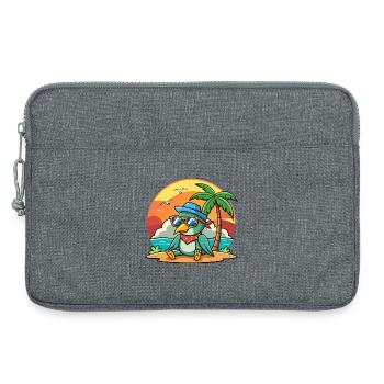 Hummingbird Funny Cartoon Summer Beach Sunglasses - Laptop bag 13" - heather grey - Front