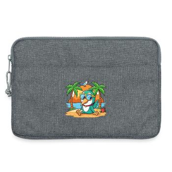 Hummingbird Funny Cartoon Summer Beach Sunglasses - Laptop bag 13" - heather grey - Front