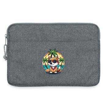 Kai Ken Hunderasse Cartoon Sonnenbrille Strand - Laptoptasche 13" - Grau meliert - Vorne