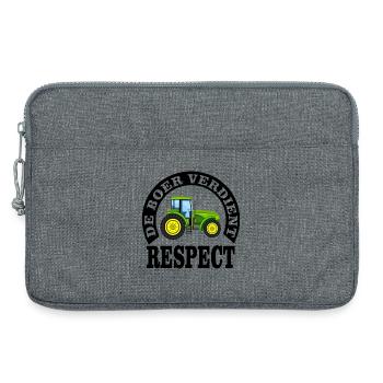 Les agriculteurs méritent le respect - Sacoche pour ordinateur portable 13 pouces - gris chiné - Devant