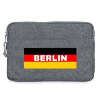 Berlin City in German Flag - Laptop bag 13" - heather grey - Front
