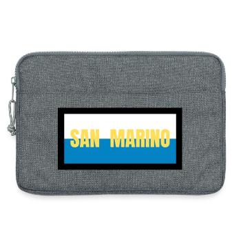 San Marino Flag Colors - Laptop bag 13" - heather grey - Front