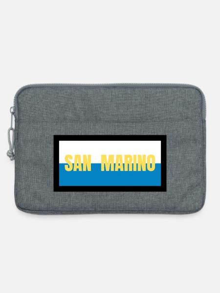 San Marino Flag Colors - Laptop bag 13" - heather grey