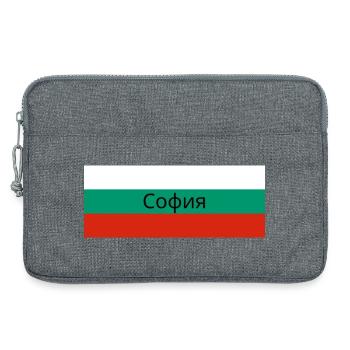 Sofia City dans le drapeau bulgare - Sacoche pour ordinateur portable 13 pouces - gris chiné - Devant
