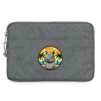 Tapir Lustige Cartoon Sommer Strand Sonnenbrille Cool - Laptoptasche 13" - Grau meliert - Vorne