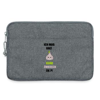 Ich mag keine Zwiebeln - Laptoptasche 13" - Grau meliert - Vorne