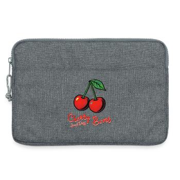 Kirsch-Mädchen - Laptoptasche 13" - Grau meliert - Vorne