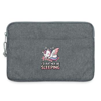 I'd Rather Be Sleeping - Laptop bag 13" - heather grey - Front