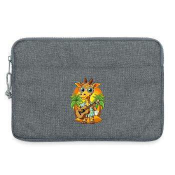 Lunettes de soleil de plage d’été de dessin animé girafe drôle - Sacoche pour ordinateur portable 13 pouces - gris chiné - Devant