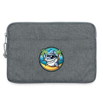 Hai Lustige Cartoon Sommer Strand Sonnenbrille Cool - Laptoptasche 13" - Grau meliert - Vorne