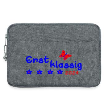 Schulanfang Erstklassig 2024 - Laptoptasche 13" - Grau meliert - Vorne