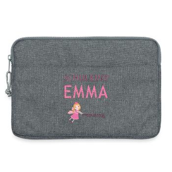 Écolière Emma première classe - Sacoche pour ordinateur portable 13 pouces - gris chiné - Devant