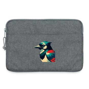 Blauhäher Cartoon Figur Buntes Haustier Tier - Laptoptasche 13" - Grau meliert - Vorne