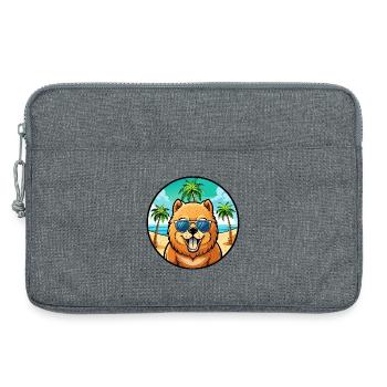 Chow Chow Hunderasse Cartoon Sonnenbrille Strand - Laptoptasche 13" - Grau meliert - Vorne