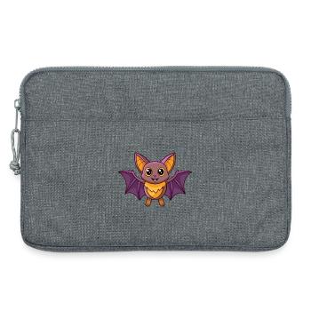 Fledermaus Niedliches Maskottchen Zeichentrickfigur Kawaii - Laptoptasche 13" - Grau meliert - Vorne
