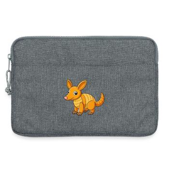 Aardvark Mascotte mignonne Personnage de dessin animé Kawaii - Sacoche pour ordinateur portable 13 pouces - gris chiné - Devant