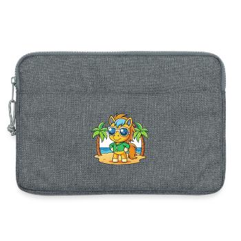 Pony Lustige Cartoon Sommer Strand Sonnenbrille - Laptoptasche 13" - Grau meliert - Vorne