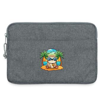 Faultier Lustige Cartoon Sommer Strand Sonnenbrille - Laptoptasche 13" - Grau meliert - Vorne