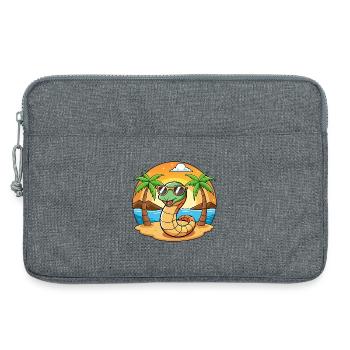 Schlange Lustige Cartoon Sommer Strand Sonnenbrille - Laptoptasche 13" - Grau meliert - Vorne
