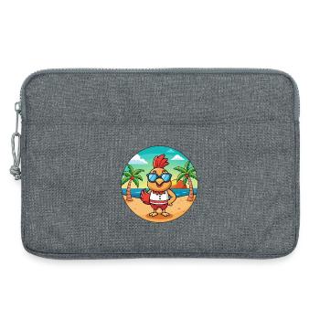Rooster Funny Cartoon Summer Beach Sunglasses - Laptop bag 13" - heather grey - Front
