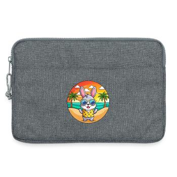 Kaninchen Lustige Cartoon Sommer Strand Sonnenbrille - Laptoptasche 13" - Grau meliert - Vorne