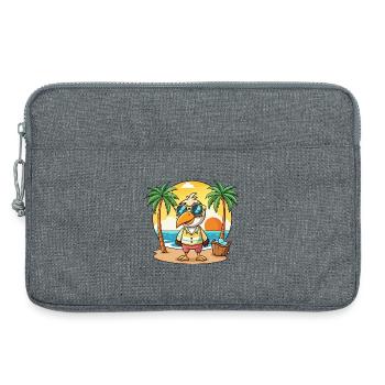 Pelican Funny Cartoon Summer Beach Sunglasses - Laptop bag 13" - heather grey - Front
