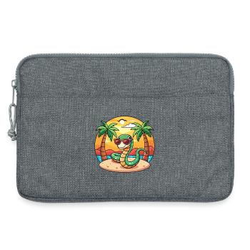 Schlange Lustige Cartoon Sommer Strand Sonnenbrille - Laptoptasche 13" - Grau meliert - Vorne