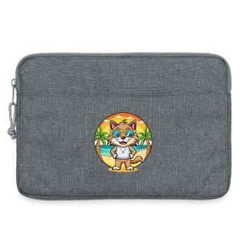 Lynx Lustige Cartoon Sommer Strand Sonnenbrille - Laptoptasche 13" - Grau meliert - Vorne