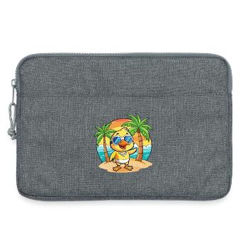 Duck Funny Cartoon Summer Beach Sunglasses - Laptop bag 13" - heather grey - Front