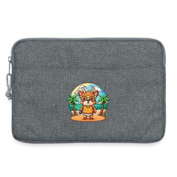 Hirsch Lustige Cartoon Sommer Strand Sonnenbrille - Laptoptasche 13" - Grau meliert - Vorne
