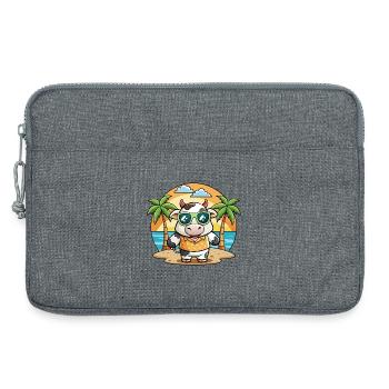 Kuh Lustige Cartoon Sommer Strand Sonnenbrille - Laptoptasche 13" - Grau meliert - Vorne