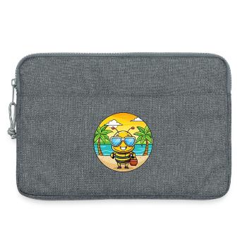 Bee Funny Cartoon Summer Beach Sunglasses - Laptop bag 13" - heather grey - Front