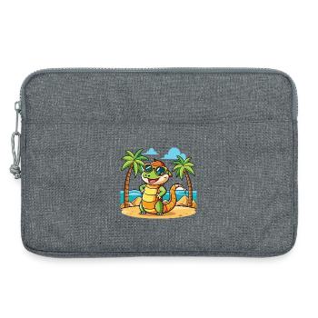 Anaconda Funny Cartoon Lunettes de soleil de plage d’été - Sacoche pour ordinateur portable 13 pouces - gris chiné - Devant