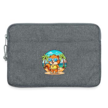 Squirrel Funny Cartoon Summer Beach Sunglasses - Laptop bag 13" - heather grey - Front