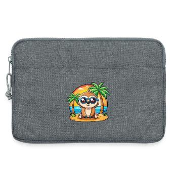 Faultier Lustige Cartoon Sommer Strand Sonnenbrille - Laptoptasche 13" - Grau meliert - Vorne