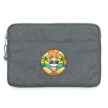 Rabbit Funny Cartoon Summer Beach Sunglasses - Laptop bag 13" - heather grey - Front