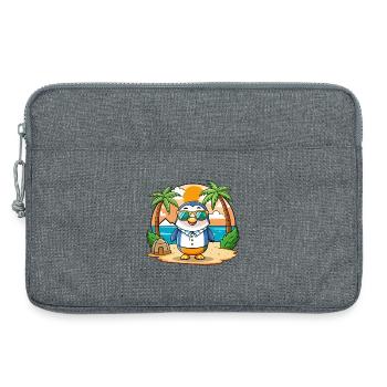 Penguin Funny Cartoon Summer Beach Sunglasses - Laptop bag 13" - heather grey - Front