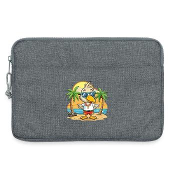 Pelican Funny Cartoon Summer Beach Sunglasses - Laptop bag 13" - heather grey - Front