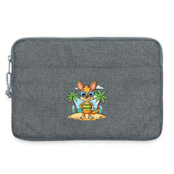 Känguru Lustige Cartoon Sommer Strand Sonnenbrille - Laptoptasche 13" - Grau meliert - Vorne