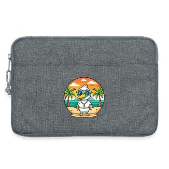 Goose Funny Cartoon Summer Beach Sunglasses - Laptop bag 13" - heather grey - Front