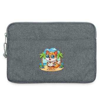 Fox Funny Cartoon Summer Beach Sunglasses - Laptop bag 13" - heather grey - Front