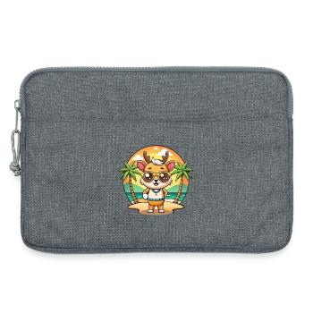 Hirsch Lustige Cartoon Sommer Strand Sonnenbrille - Laptoptasche 13" - Grau meliert - Vorne