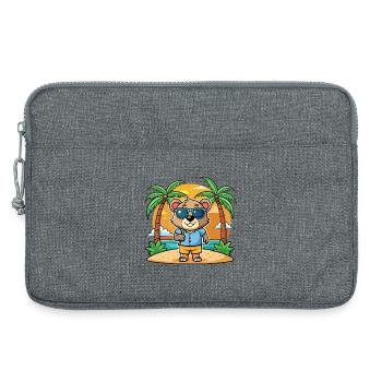 Bär Lustige Cartoon Sommer Strand Sonnenbrille - Laptoptasche 13" - Grau meliert - Vorne