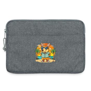 Aardvark Drôle Dessin Animé Été Plage Lunettes de soleil - Sacoche pour ordinateur portable 13 pouces - gris chiné - Devant
